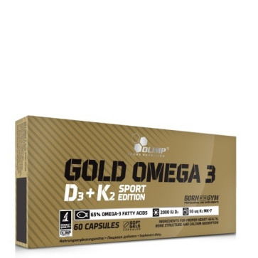 OLIMP GOLD OMEGA 3 D3+K2 SPORT EDITION 60KAPS